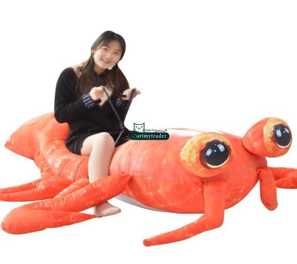 Dorimytrader Jumbo 200 cm Anime Mantis Shrimp Plüschtier Riesiges gefülltes weiches simuliertes Meerestier Hummerpuppenliebhaber Babygeschenk DY616707378004