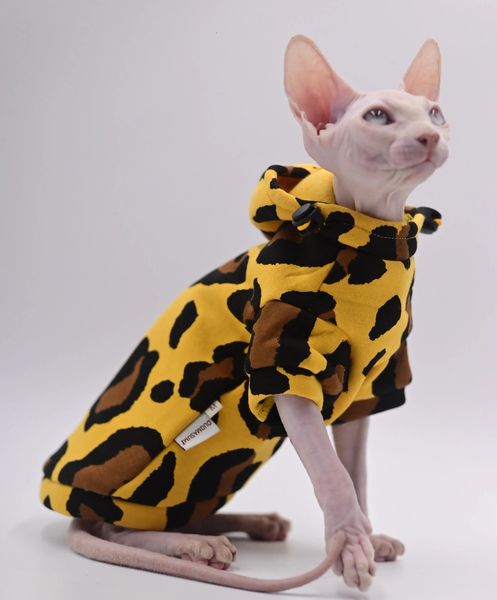 Vestiti per gatti senza pelo Autunno e inverno Moda in cotone Abbigliamento per gatti per gatti Sphynx Devon Rex CatsCornish 240226