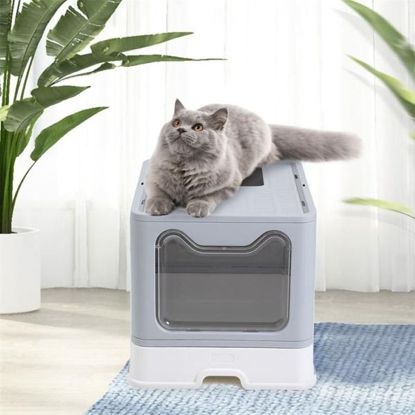 Pet toalete bedpan anti respingo gatos caixa de areia gato cão bandeja com colher gatinho limpo toilette casa plástico areia suprimentos Grooming2933