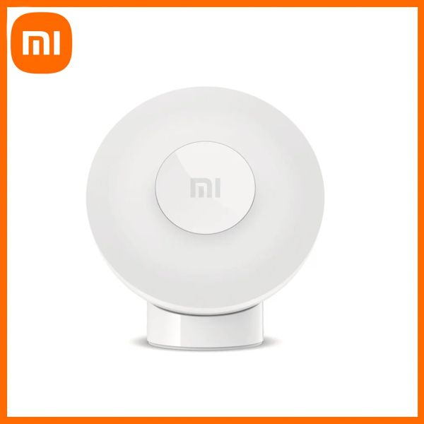 Controle original xiaomi mijia luz noturna 2 bluetoothcompatível brilho ajustar infravermelho inteligente sensor de movimento corporal 360 ° mi lâmpada noturna