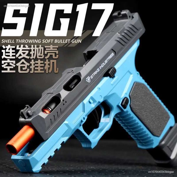 Waffenspielzeug 2024 Neue G17-Pistole kann Schuss wiederholen, weiche Kugel, mechanische Waffe, wiederholend, Geschenk für Kinder 240307