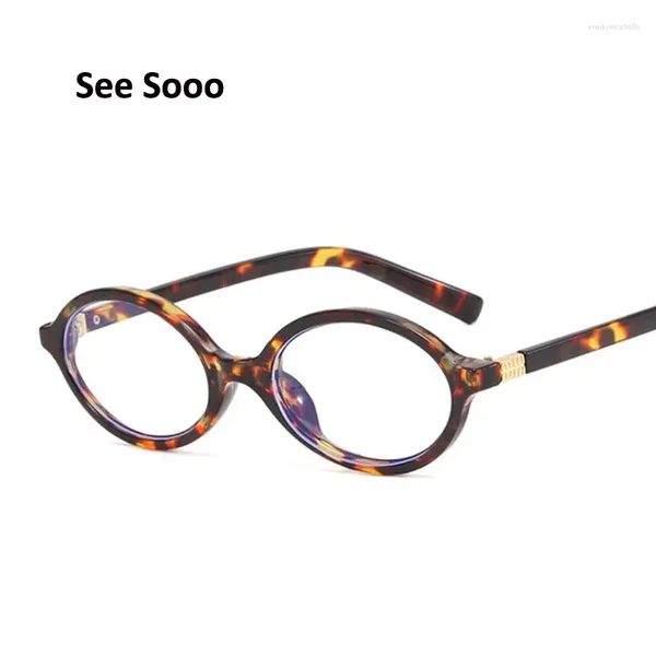 Sonnenbrille Seesooo Kleine verschreibungspflichtige Brillen für Damen Anti Blue Block Mode Damen Oval Optischer Rahmen Verkauf Rabatt