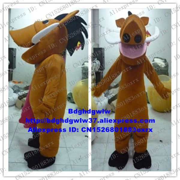 Costumi mascotte Cinghiale Pumbaa il re leone Costume mascotte adulto personaggio dei cartoni animati Vestito professionale Stage Magic Brand Figure Zx2312