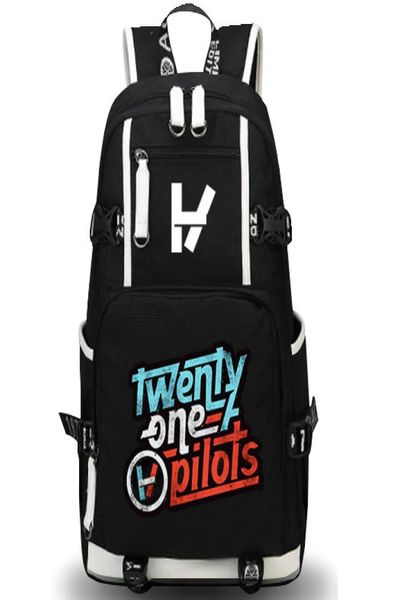 Mochila Twenty One Pilots Cool 21 Day Pack Bolsa escolar de banda de rock Mochila de lazer Mochila de qualidade Mochila esportiva Mochila ao ar livre9150307