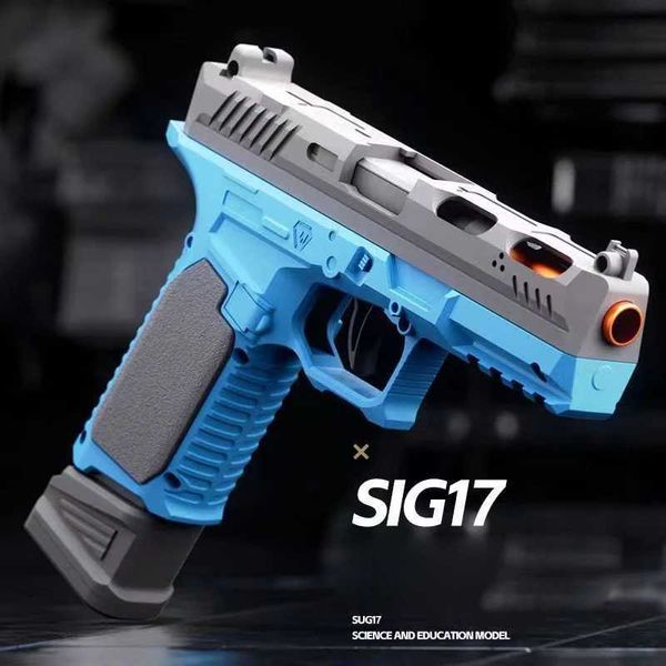 Pistola giocattoli Pistola giocattoli Pistola da lancio proiettili SIG17 tiro continuo Pistola Beretta proiettile morbido pistola sospesa vuota per bambini giocattolo per ragazzi regalo 2400308