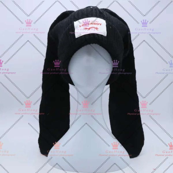 Acne Studio Men Beanieskull Caps Süße Lange Ohren Strickmütze Männer Frauen Kaninchenohr Warme Häkelmützen Kpop Stray Kids Hip Hop Hut Frau 101