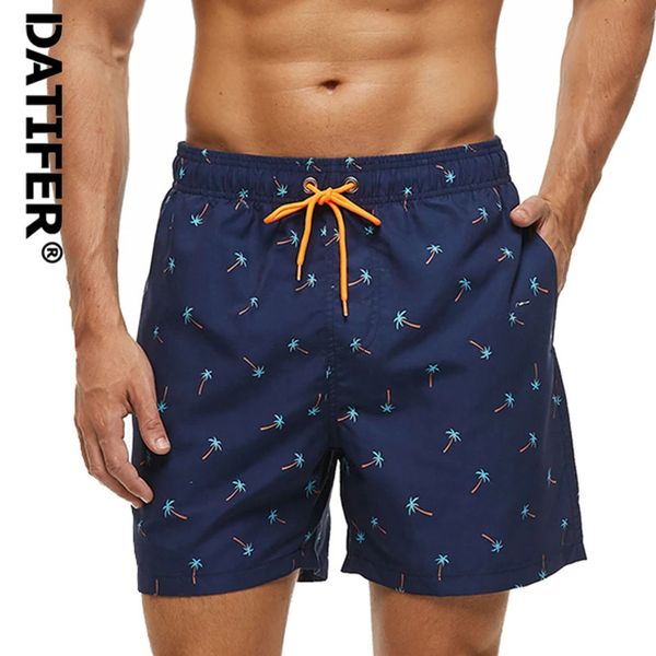 Datifer Marca Praia Shorts Verão Quick Dry Mens Board Maiôs Homem Swim Trunks Surf Swimwear Masculino Atlético Correndo Ginásio Calças 240305