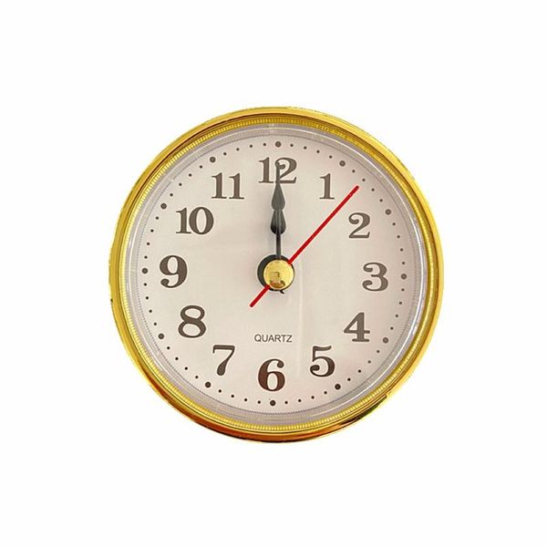 Inserto per orologio al quarzo rotondo da 5 pezzi 65 mm con numeri arabi Sostituzione di accessori per orologeria incorporati fai-da-te2749