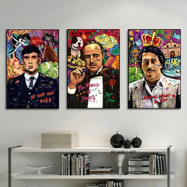 Erfolg Geld verdienen Leinwand Malerei Reiches Geld Poster und Drucke Wand Kunst Bilder für Wohnzimmer Home Decor Cuadros kein Rahmen2836