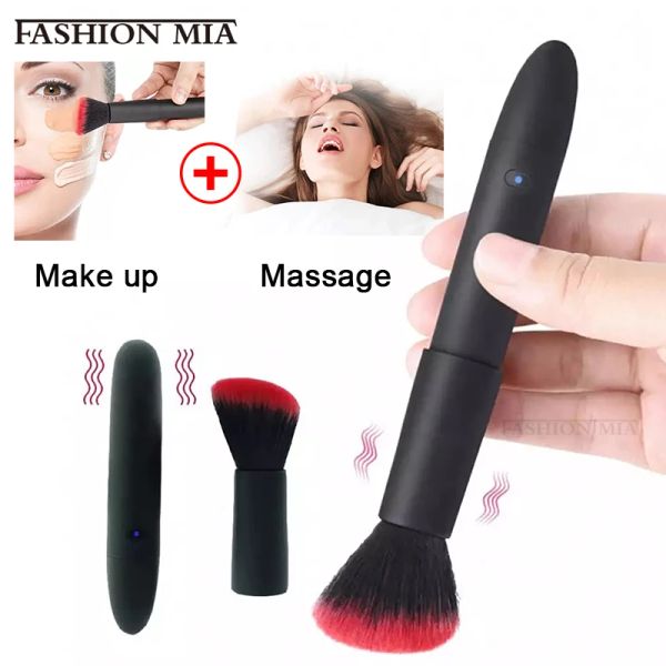 Massageador doméstico elétrico automático, escova de cosméticos, 10 velocidades, vibração, estimulador de clitóris, massageador adulto, brinquedo de massagem, vibrador, escova de maquiagem