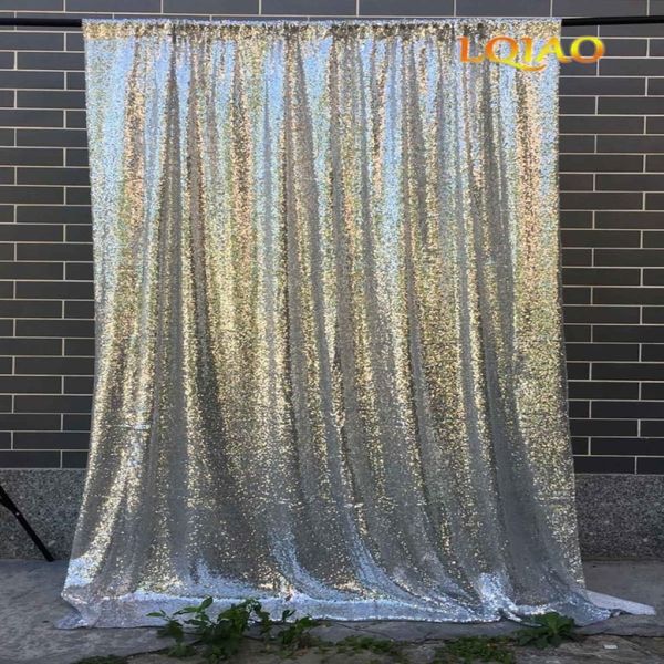 Cenários de lantejoulas prateadas 120x300cm, cortina com lantejoulas e glitter, para cabine de casamento, fundo pogal, decoração de festa, 271k