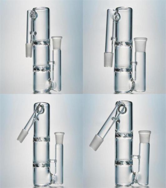 Doppelte Turbinen-Aschefänger-Scheibe, Perc-Glas-Aschefänger, klarer Aschefänger, 45 90 Grad, 14 mm, 18 mm, Aschefänger, Raucherzubehör, AS7431741