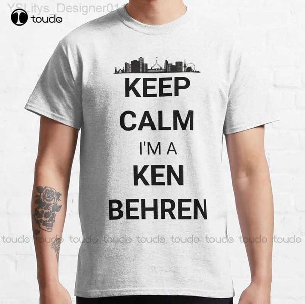 Женская футболка New Keep Calm IM A Ken Behren - Canberra Классическая футболка Australian City Skyline Белая футболка Хлопковая футболка S-5XL L24312 L24312