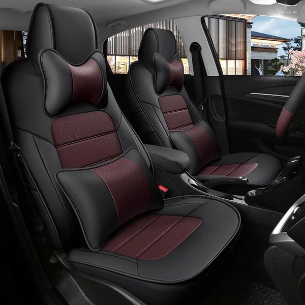 Capas de assento de carro luxo conjunto completo capa de couro personalizado para kona 2024-2024 acessórios de automóveis capa protetora interior de automóveis