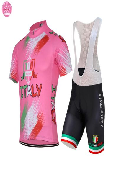 NUOVO Personalizzato 2017 100 anni Colori ITALIA ITALIA mtb road RACING Team Bike Pro Cycling Jersey Set Pantaloncini con bretelle Abbigliamento Traspirante9295873