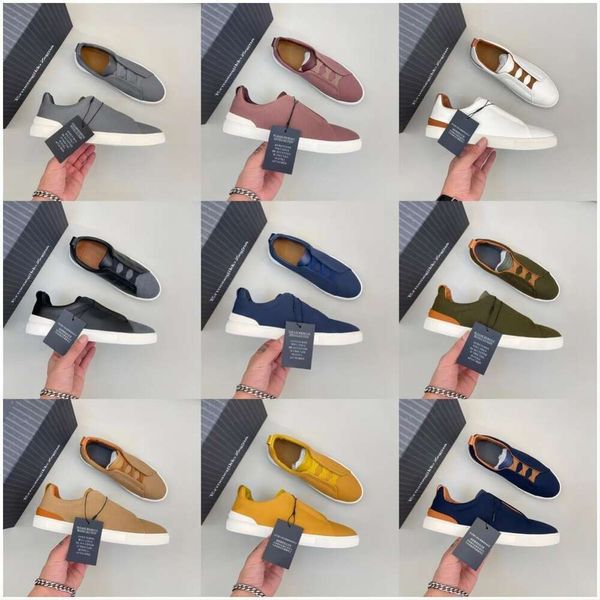 Tasarımcı Elbise Ayakkabıları Erkek Zegna Dantel-Up İş Gündelik Sosyal Düğün Partisi Kalitesi Deri Hafif Tıknaz Spor ayakkabılar Orijinal C13 ile Resmi Eğitimler