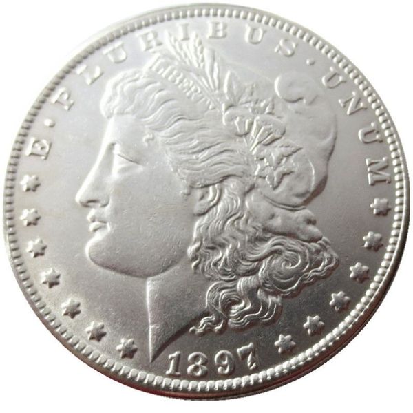 90% Argento US Morgan Dollar 1897-P-S-O NUOVO VECCHIO COLORE Copia artigianale Moneta Ornamenti in ottone Accessori per la decorazione della casa225O