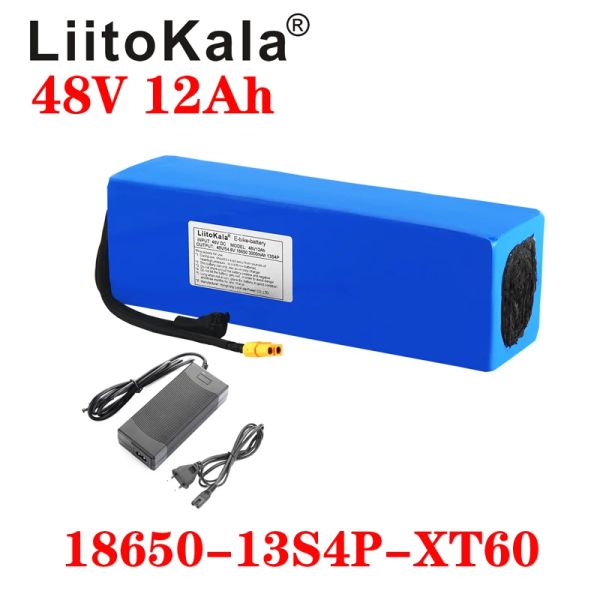 Liitokala 48V 12Ah 18650 Batteria e-bici della batteria Li Ion Battery Pack Kit di conversione Scoota BAFANG 1000W XT60 Plug 54.6 V Caricatore