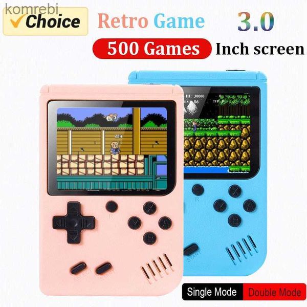 Controladores de jogo Joysticks Retro Portátil Mini Handheld Video Game Console 8 Bit 3.0 Polegadas Color LCD Kids Color Game Player Construído em 500 Jogos L24312