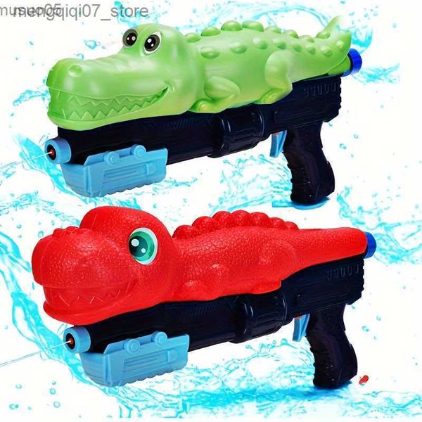 Areia jogar diversão na água Areia jogar diversão na água 1pc dinossauro brinquedo pistola de água crianças verão praia jogo de água imprensa pistola de água dos desenhos animados crocodilo pistola de água l240312