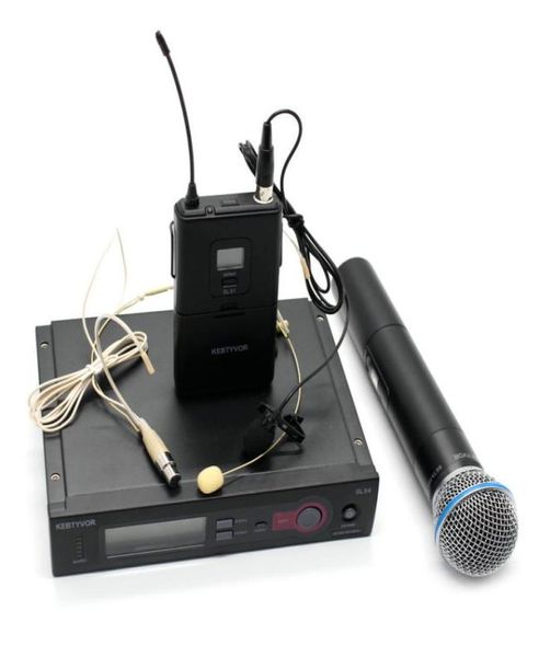 Microfono Karaoke professionale UHF PRO SLX24SLX14 BETA58 SISTEMA MICROFONICO WIRELESS Microfono con auricolare risvolto portatile per Stage4008655