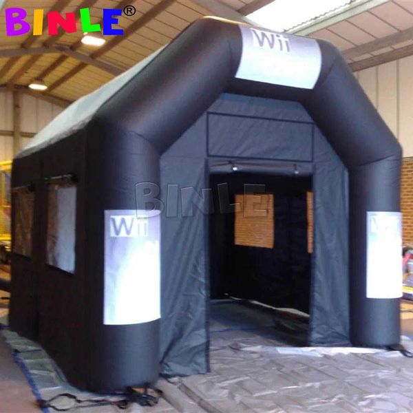 vendita all'ingrosso tenda da cinema gonfiabile stile torre portatile 5x4x3.6m sala cinematografica quadrata tendone per cinema VIP con schermo per la promozione