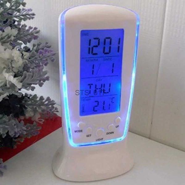 Diğer Saatler Aksesuarları 1 PCS Mini Moda LED Noctilucent Sessiz Tembel Elektronik Çalar Saat Yaratıcı Çok Fonksiyonlu Müzik Alarmı Ev Masaüstü Dekorl2403