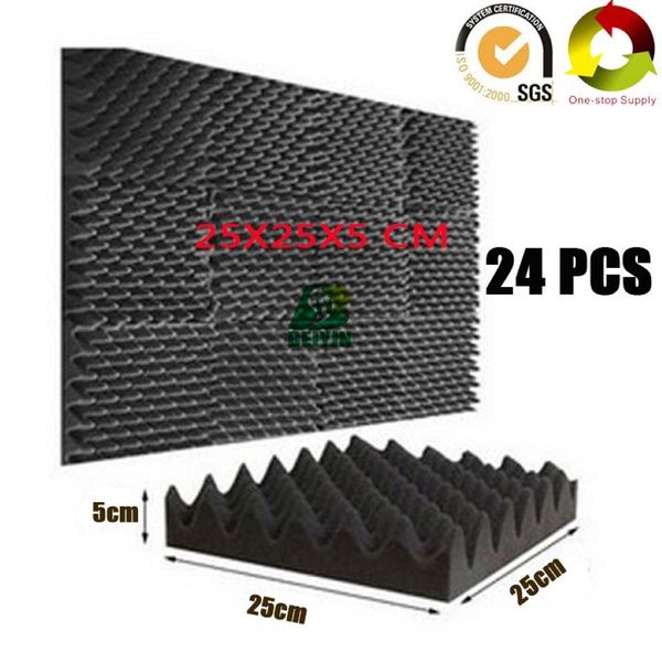 24Pack Cassetta per uova ignifuga Pannello in schiuma acustica Studio Trattamento acustico Pannelli insonorizzati Apparecchiature audio professionali Isolamento acustico Spong285w