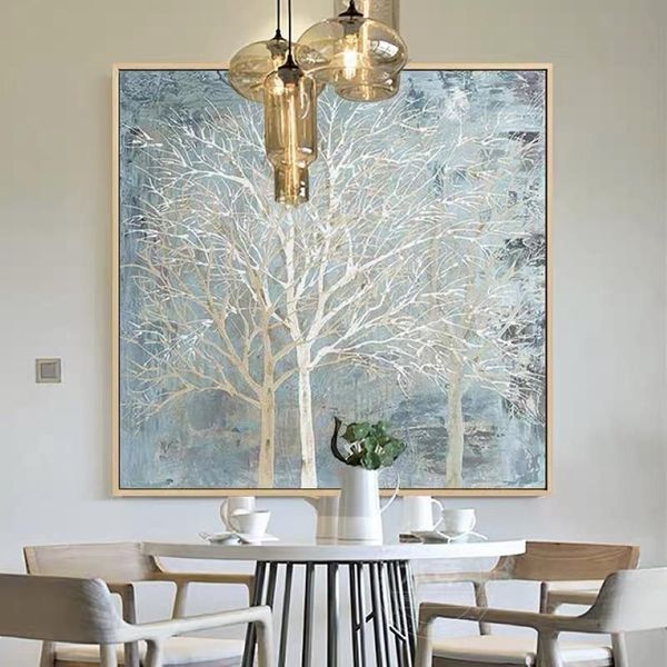 Dipinti Albero dei soldi Immagine Dipinto a mano al 100% Pittura a olio astratta moderna su tela Wall Art per soggiorno Decorazione domestica No 248L