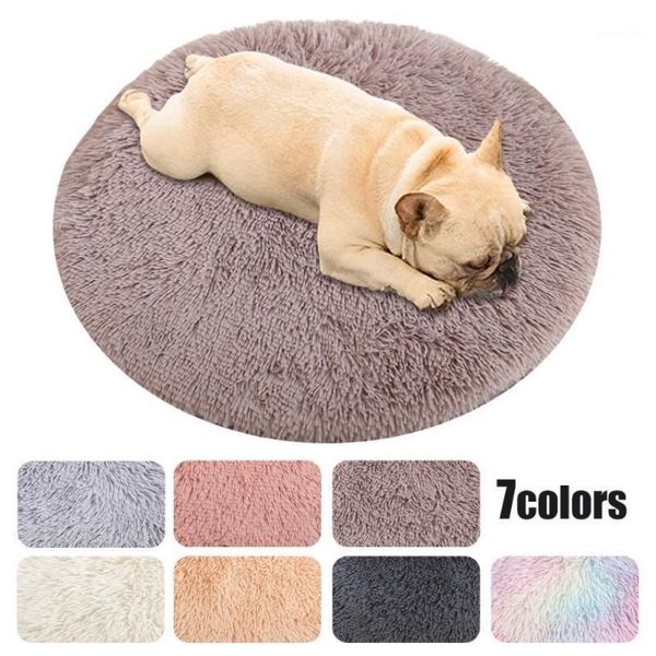 Canis canetas macio velo cães gato cama redonda pet donut almofada de sono profundo para pequeno grande cão macio inverno quente almofada de pelúcia sup274o