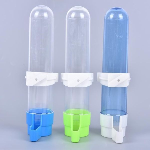1 peça alimentador automático de plástico para pássaros de estimação papagaio bebedor de água copo tigela gaiola alimentador suprimentos 17cm 3 3cm2850