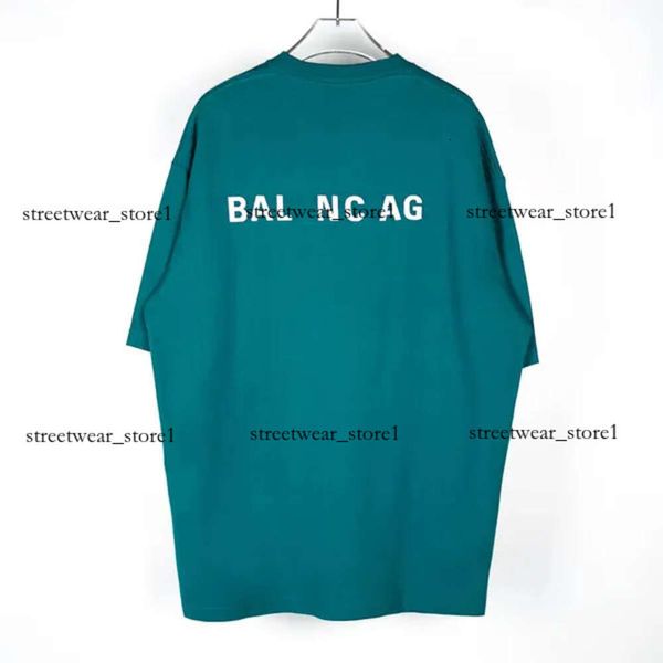 Balanciaga T-shirt di marca Estate New Paris Ricamo Classico Designer di lusso Uomo Donna Top Lettera Balanciaga Pista Abbigliamento Manica corta Balanciaga T-shirt 718