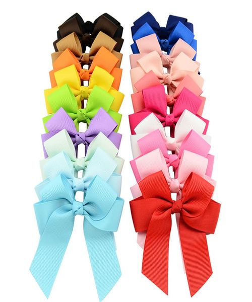 Bebek kızlar Yay Salkılar Barrette Grograin Şerit Yaylar Timsah klipsli Toddler Pinkweel Cheer Yay Çocuklar İçin Saç Aksesuarları K3260630