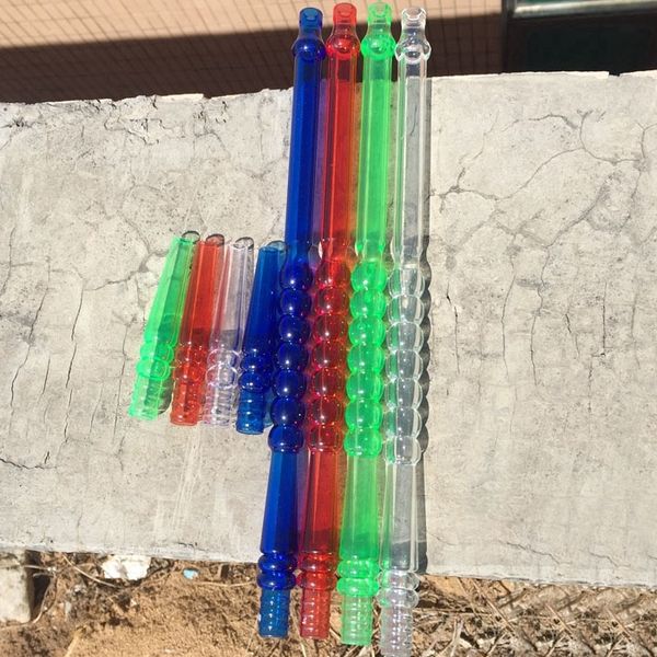 Serin renkli akrilik plastik sigara tutam tüp kiti taşınabilir portatif yenilikçi tek kullanımlık DIY testi nargile shisha waterpipe bubbler borular ipuçları sigara tutucu