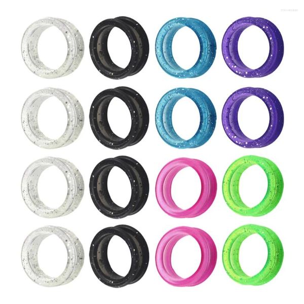 Vestuário para cães 16 Pcs Tesoura Anel de Silicone Anéis Coloridos Animais de Estimação Cabeleireiro Shine Tesoura Confortável Portátil