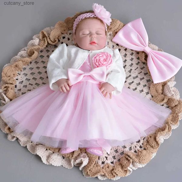 Vestidos da menina 0-24m rosa bebê menina vestidos de aniversário formal festa vestir vestido para casamentos 1 ano de idade da criança roupas de bebê rbf174037 l240311