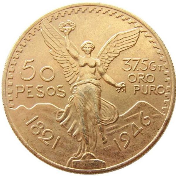 Золотая качественная монета Мексика 50 песо 1946 года, копия coin206v