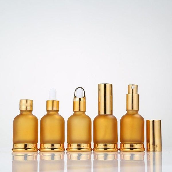 30 ml Glas ätherisches Öl Flaschen Fläschchen Kosmetik Serum Verpackung Lotion Pumpe Zerstäuber Sprühflasche Tropfflasche Schnelle Lieferung F2550 MVE PQXV