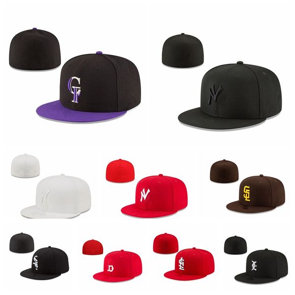 2024 Mode neueste angepasste Hüte Snapbacks Ball Designer Fit Hut Stickerei verstellbare Baseball-Baumwollkappen Alle Team-Logo-Sport-Hip-Hop-geschlossene Mesh-Sonnenbeanis-Kappe