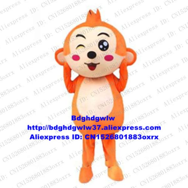 Trajes da mascote laranja-amarelo macaco mascote traje adulto personagem dos desenhos animados roupa terno celebração de casamento celebrações de aniversário zx2516