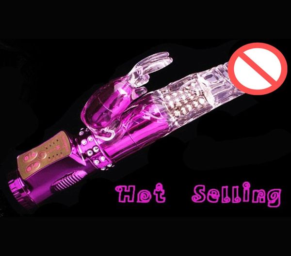 2024 36 funzioni vibratore coniglio con stimolatore clitorideo e gspot Rolling sex toy Jelly Jack vibratore per donne7043716 Migliore qualità