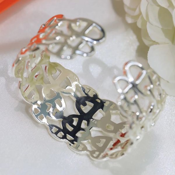 Versão ampla da pulseira de nariz de porco pulseira de designer pulseira de ouro pulseira aberta pulseira feminina ultra-larga pulseira de carta 039s pulseira designer clássico europeu