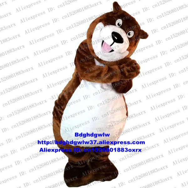 Maskot Kostümleri Uzun Kürk Kahverengi Grizzly Bear Ursus Arctos Maskot Kostüm Yetişkin Karikatür Karakter Markası Marka Görüntü Süpermarket ZX638