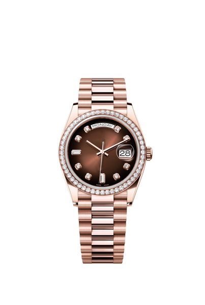 Бренд Чистый Menwatch Высококачественные рабочие дизайнерские дизайнерские дизайнеры Daydate 36 мм механические автоматические часы Diamond Watch Rol Watch for Man Luxur 8590