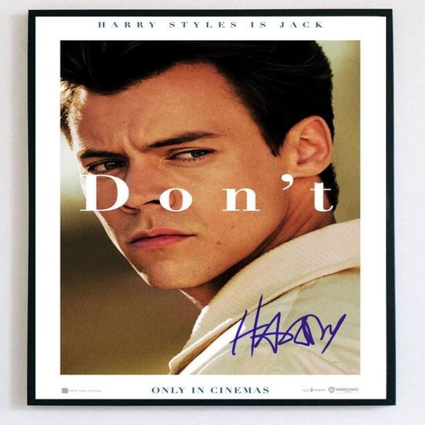 HARRY STYLES DON'T WORRY DARLING MOVIE SIGNED Paintings Art Film Print Silk Poster Home Wall Decor 60x90cm231Z