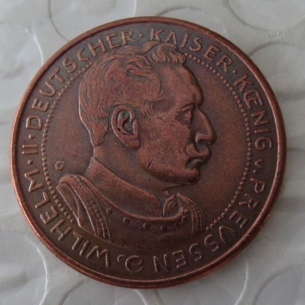 PRÚSSIA Alemão S 3 Mark 1913 Prova - Bronze - PADRÃO - Wilhelm II Copiar Moeda de Alta Qualidade298p