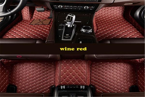 Para kia sorento 5 assentos tapetes modelo de couro personalizado pé piso carro 7620019