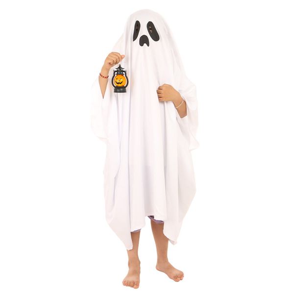 Capa de halloween capa ghostes com capuz capa robe ghostes poncho engraçado cosplay roupas ghostes traje capa crianças sem a lanterna