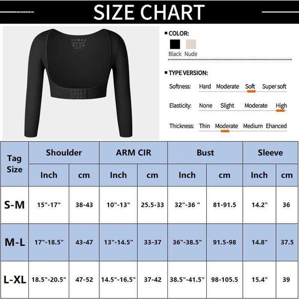 Schutzärmel Armformer Oberarmformer Post Slimmer Kompressionsärmel Haltungskorrektor Tops Shapewear für Frauen Schlankheitsweste 231128 L240312