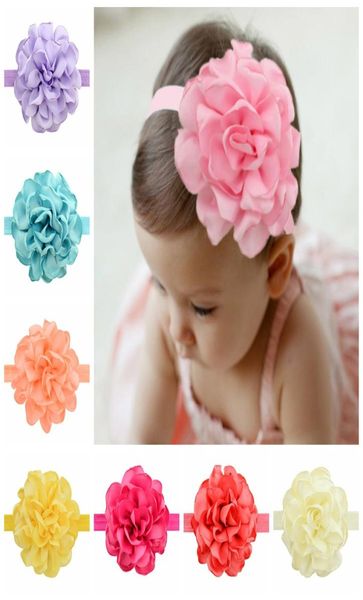 Fasce per neonate Vivid bury flower Infantile Accessori per capelli per bambini Copricapo Fasce per capelli carini Ornamenti peonia Fasce per capelli KHA196259560